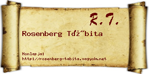 Rosenberg Tábita névjegykártya
